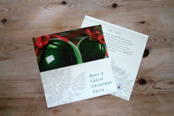 Calcot hotel Christmas brochure